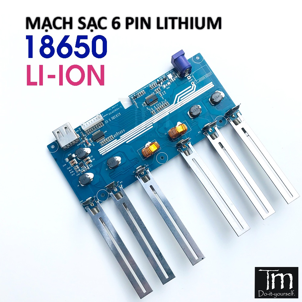Mạch Sạc Pin 6x18650 Lithium Ion 1A*6