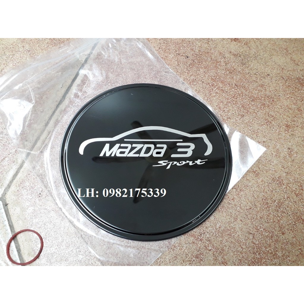 Ốp nắp xăng Mazda 3 2020, 2021inox mẫu mới