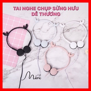 Tai Nghe Chụp Tai Sừng Hưu Dễ Thương