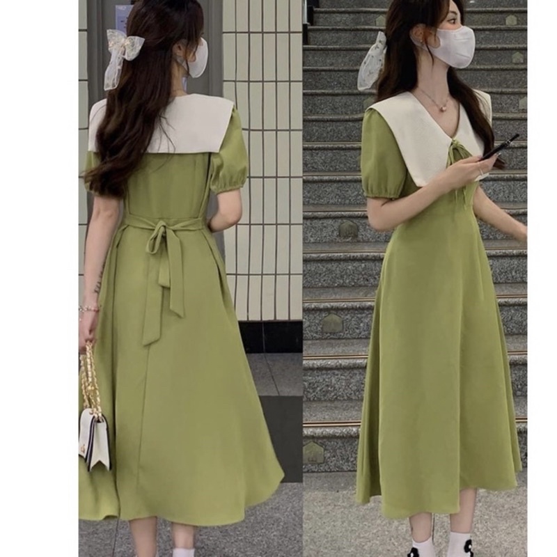 Váy dài xanh bơ Meliora