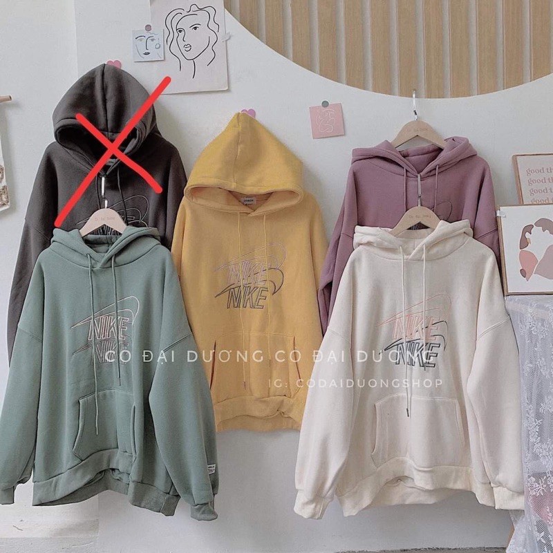 áo hoodie nỉ bông in ngực, áo hôdie nỉ to rộng