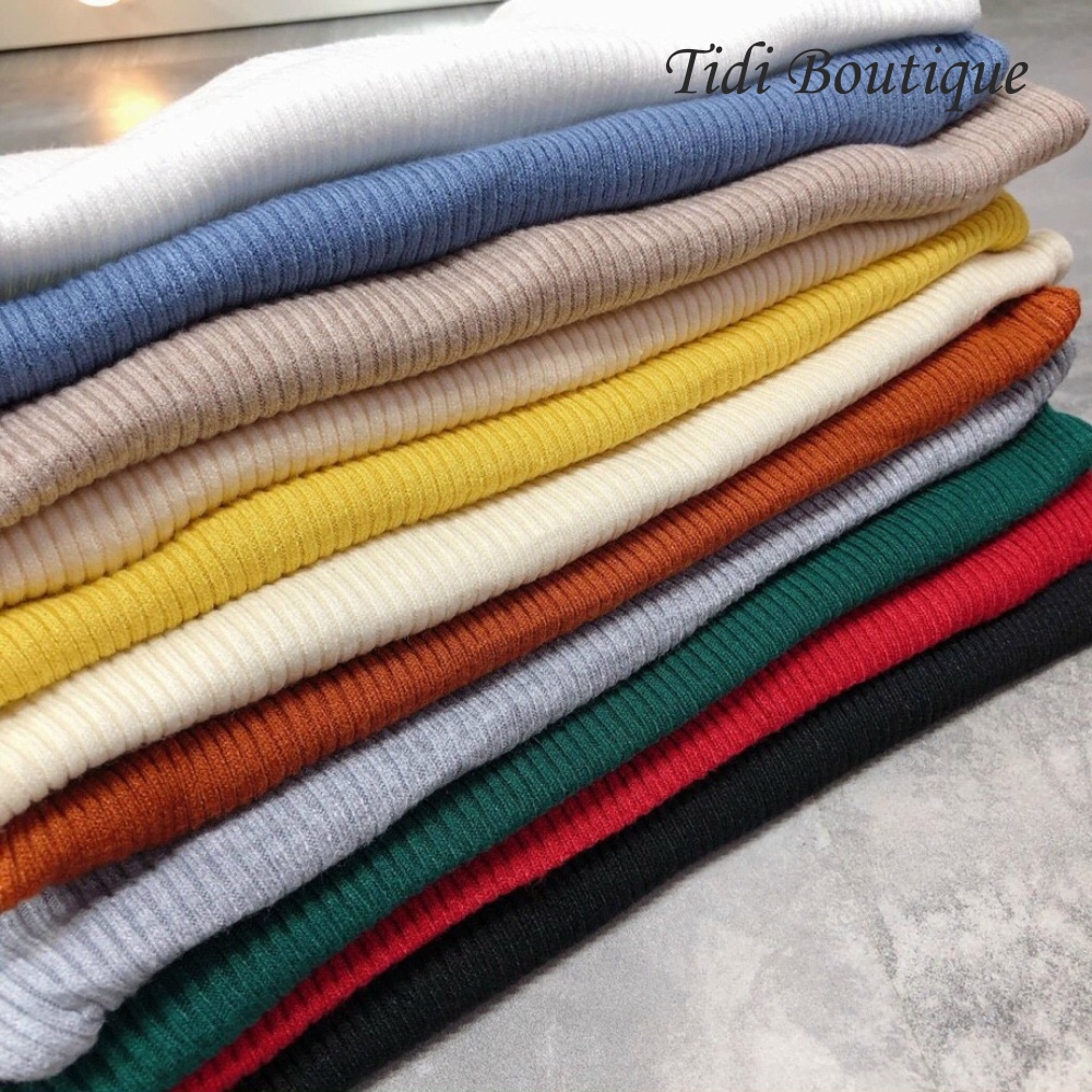 Áo len tăm nữ cổ 3 phân freesize 🍀[FREESHIP] | BigBuy360 - bigbuy360.vn