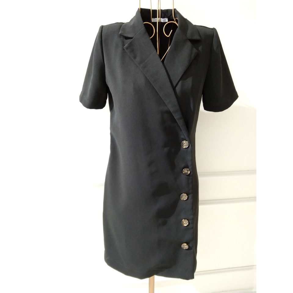 Đầm vest cao cấp tay ngắn, dạo phố, công sở thanh lịch sang trọng | BigBuy360 - bigbuy360.vn