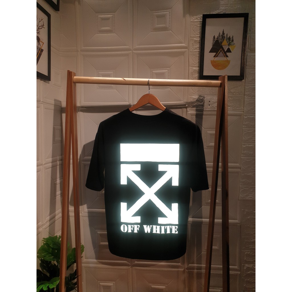 Áo Thun, Áo Thun Tay Lỡ Phom Rộng Unisex In Logo Off White, In Decal Phản Quang Siêu Đẹp | BigBuy360 - bigbuy360.vn