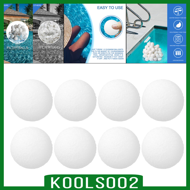 [KOOLSOO2]Fiber Pool Filter Ball, Reusable Sand Filter Cartridges Replacement for Swimming Pool Filter Pump and Aquarium