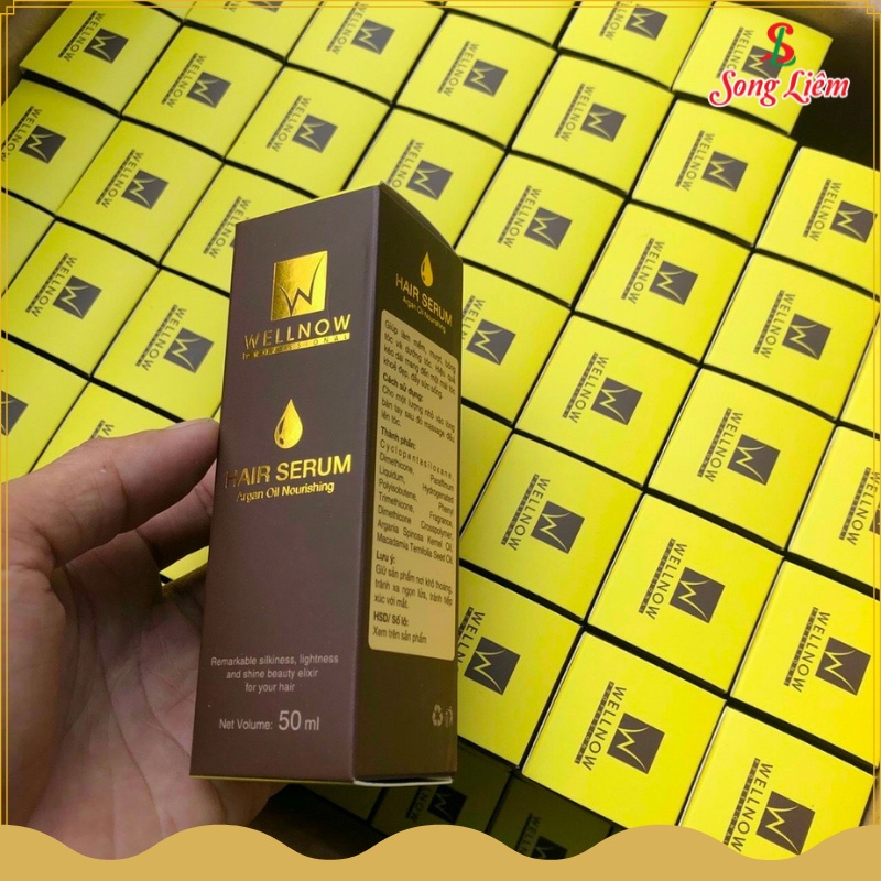 Tinh dầu dưỡng tóc, serum dưỡng tóc bóng và giữ nếp tóc hương nước hoa Wellnow Hair Serum 50ml NPP Songliemshop
