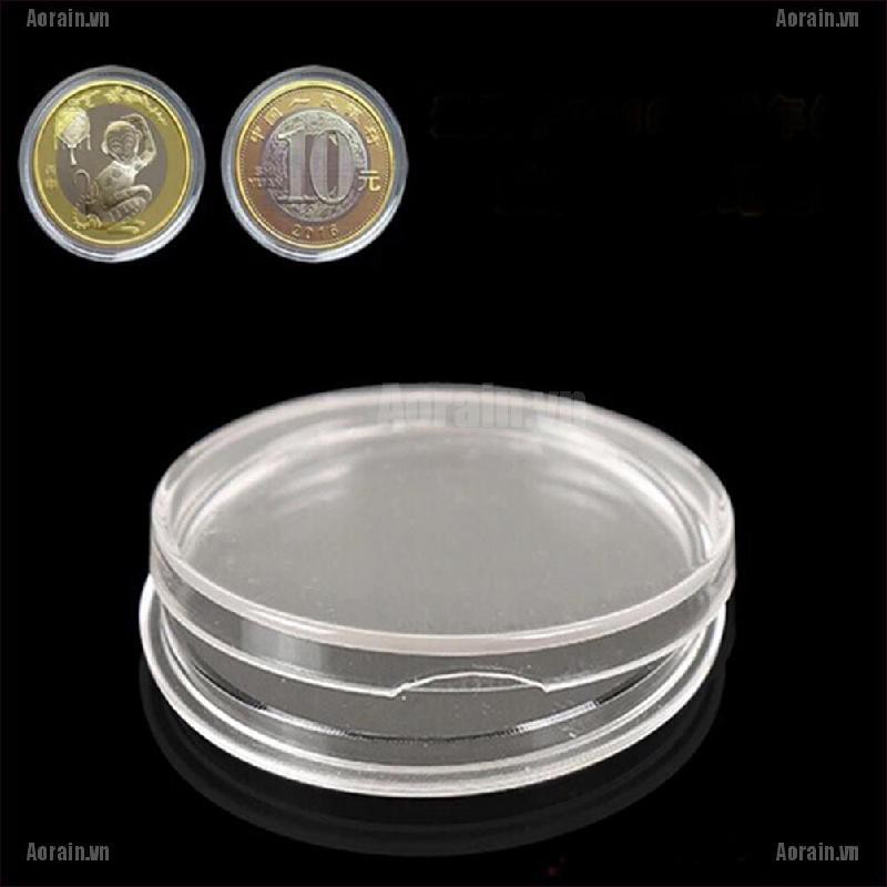 Bộ 10 Hộp đựng tròn Chủ sở hữu viên nang lưu trữ tiền xu