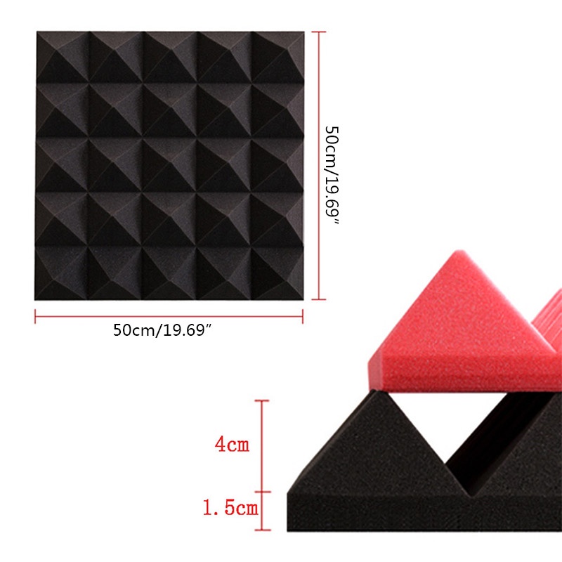 Miếng Xốp Cách Âm Hình Kim Tự Tháp 50x50cmx5 5cm Chuyên Dùng Trong Studio