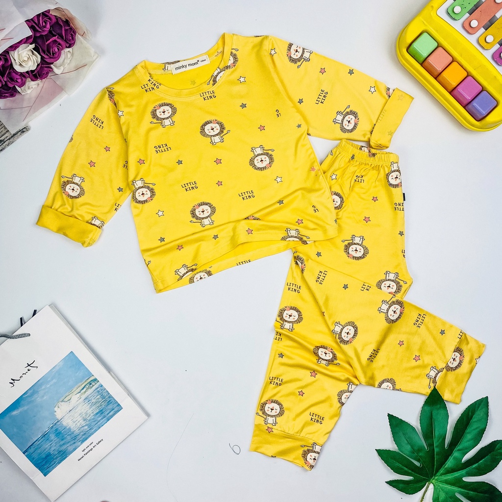 [SIÊU SALE] Bộ Dài Tay Cho Bé Trai, Bé Gái Minky Mom Vải Thun Lạnh Họa Tiết HÌnh Thú,Đồ Bộ Cho Bé Mặc Ngủ Siêu Đẹp