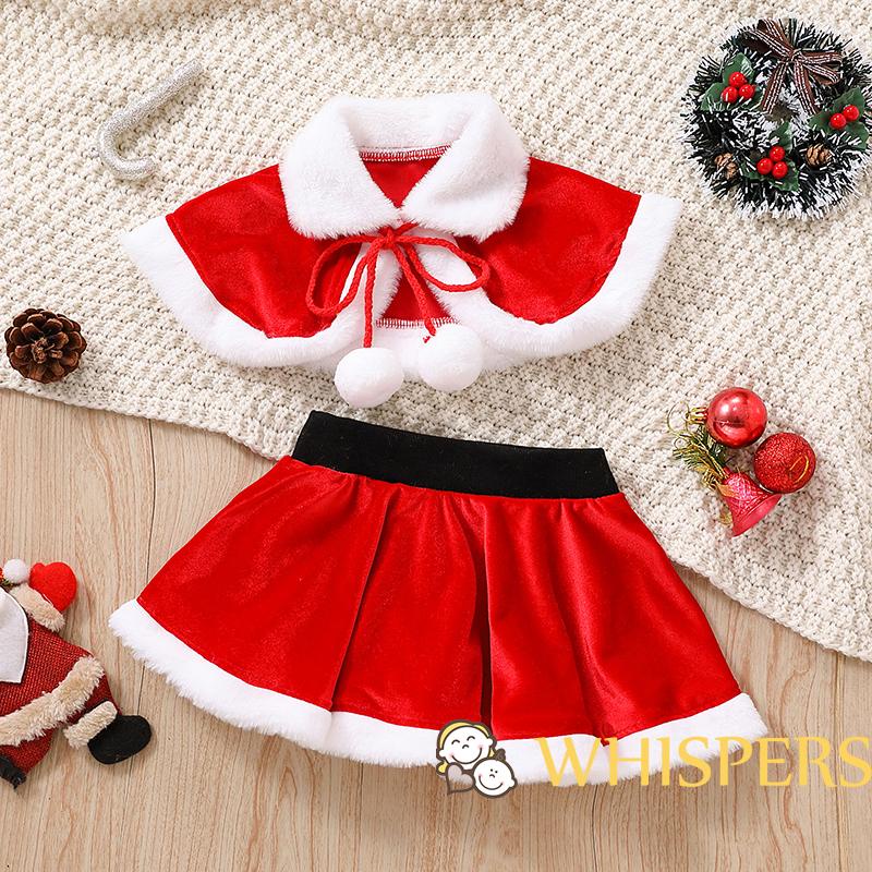 Bộ Áo Lông Buộc Dây + Chân Váy Lưng Thun Màu Sắc Tương Phản Cho Bé Gái