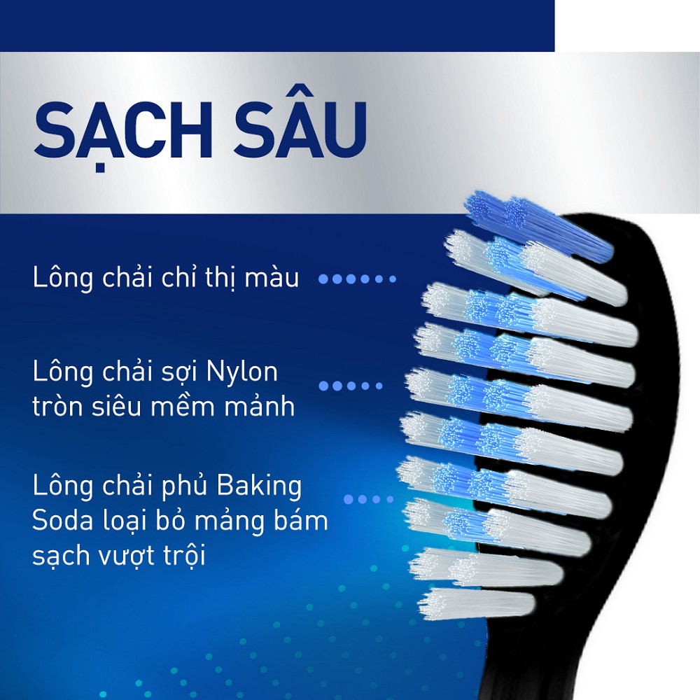 Bộ 2 đầu bàn chải điện P/S - Sạch Sâu Màu Đen (Thay đầu bàn chải mỗi 3 tháng)