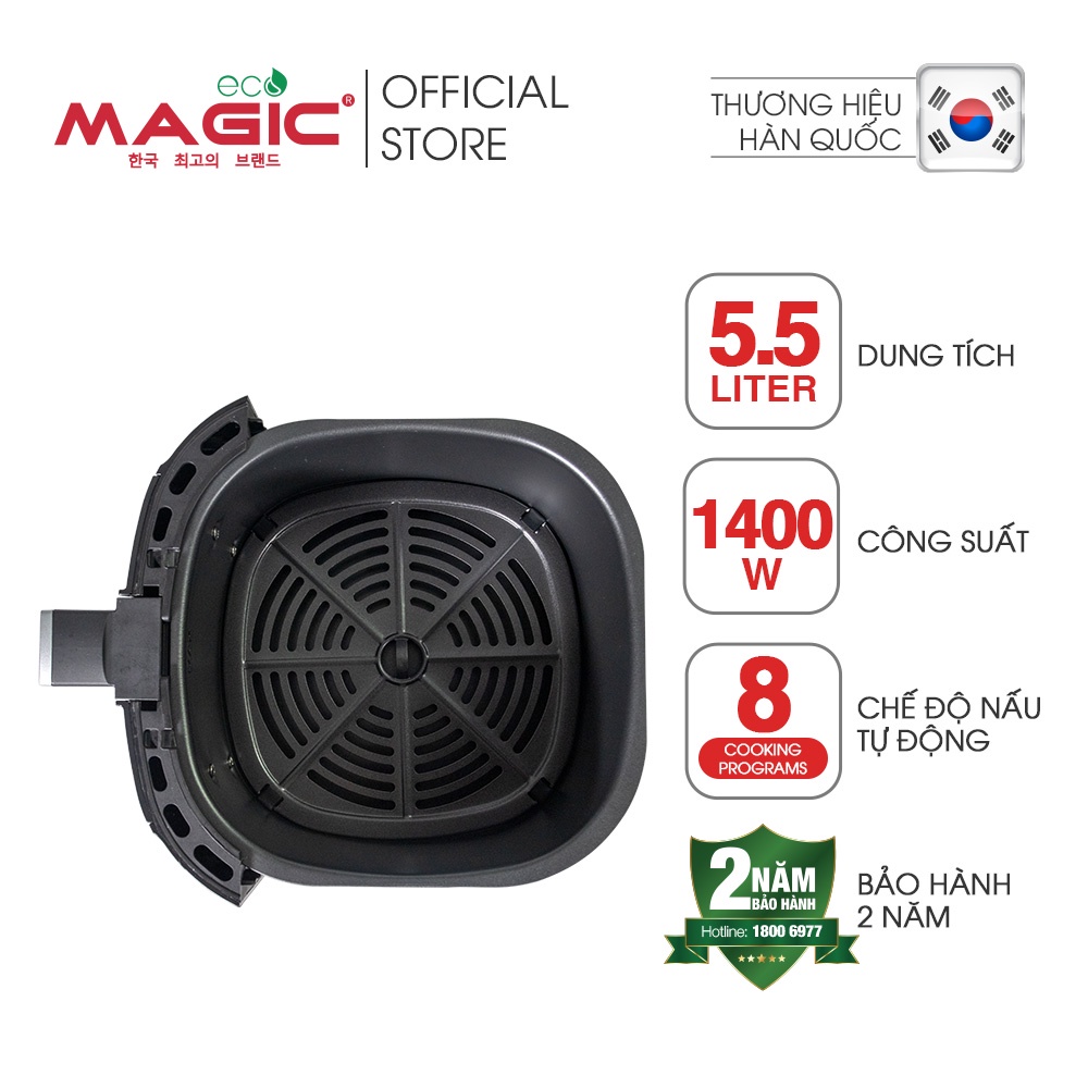 [Mã ELHADEV giảm 4% đơn 300K] Nồi chiên điện tử Magic Eco AC-102 5.5L