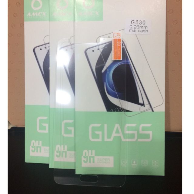 Bộ 2 kính cường lực 9H cho Galaxy Grand Prime /G531 tặng ốp dẻo ( Trong suốt )