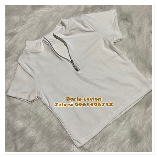 Áo kiểu croptop lửng dây kéo ngực Siêu sexy form ôm body- ảnh thật kèm video- HÀNG CÓ SẴN