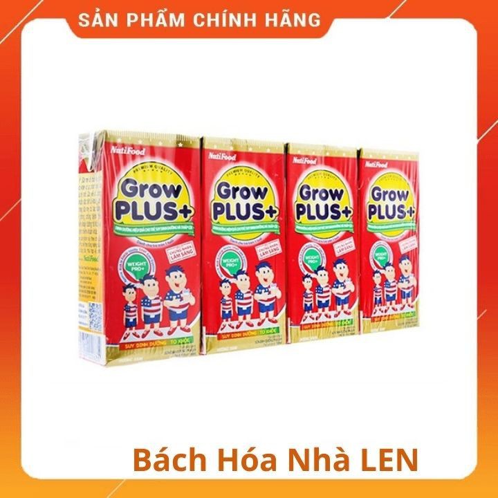 Thùng 48 Hộp Sữa Pha sẵn Nuti Grow Plus Đỏ 180ml - Bách Hoá Nhà Len