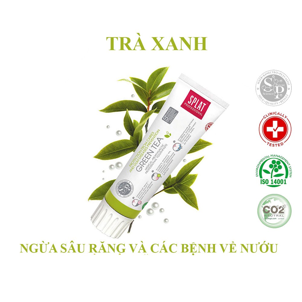 Kem Đánh Răng Trà Xanh Ngừa Sâu Răng, Giảm Viêm Splat Green Tea Professional Series (100ml) - Chính hãng 100%