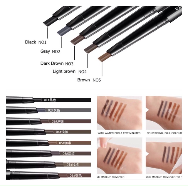 Chì kẻ chân mày 2in1 - bút vẽ lông mày Maycreate | BigBuy360 - bigbuy360.vn