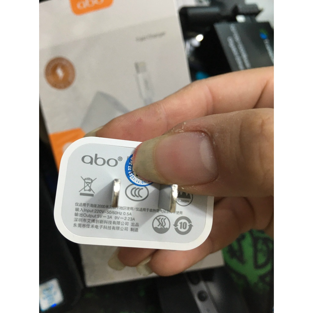 Bộ CỦ CÁP CốC SẠC ABO HỖ TRỢ SẠC NHANH 5V 2.1A 10.5W cổng type C 20W 25W 27W PD IP  6 7 8 PLUS X XS 11 12 13 14 MAX