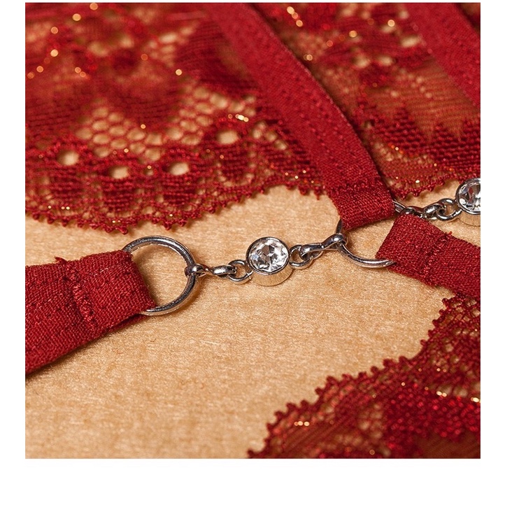 QL2248 Quần Lót Không Đáy Gắn Đá Sau - Phối Ren Sexy