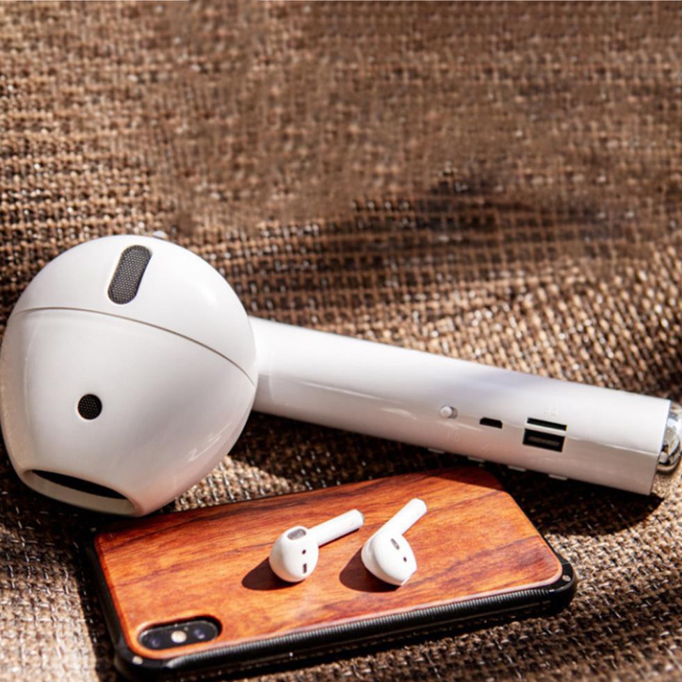 Loa Không Dây MK101 Hình Chiếc Tai Nghe Airpod Khổng Lồ -Loa Bluetooth 5.0 - Màu Trơn Kích Thước Lớn