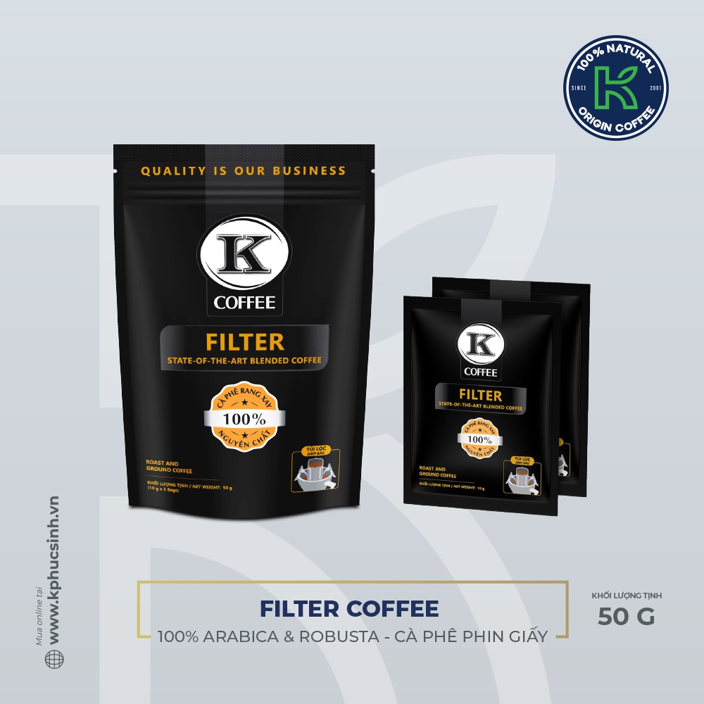 Cà Phê Phin Giấy K Coffee Filter (50g / Túi)