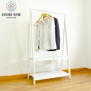 GIÁ TREO QUẦN ÁO CHỮ A 2 TẦNG LẮP RÁP HÀN QUỐC - NGANG 86CM - MÀU TRẮNG - NỘI THẤT CHANG NAM