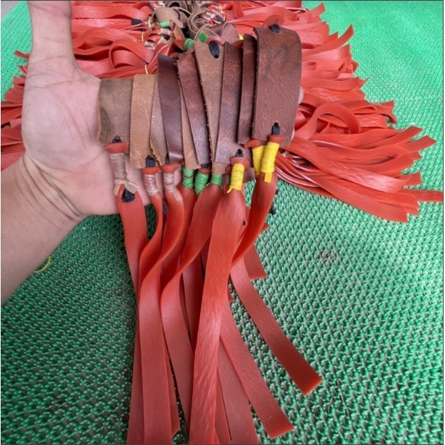 Dây ná cao su dây bắn sỏi đá dài 25cm dầy 2mm cột da cao cấp