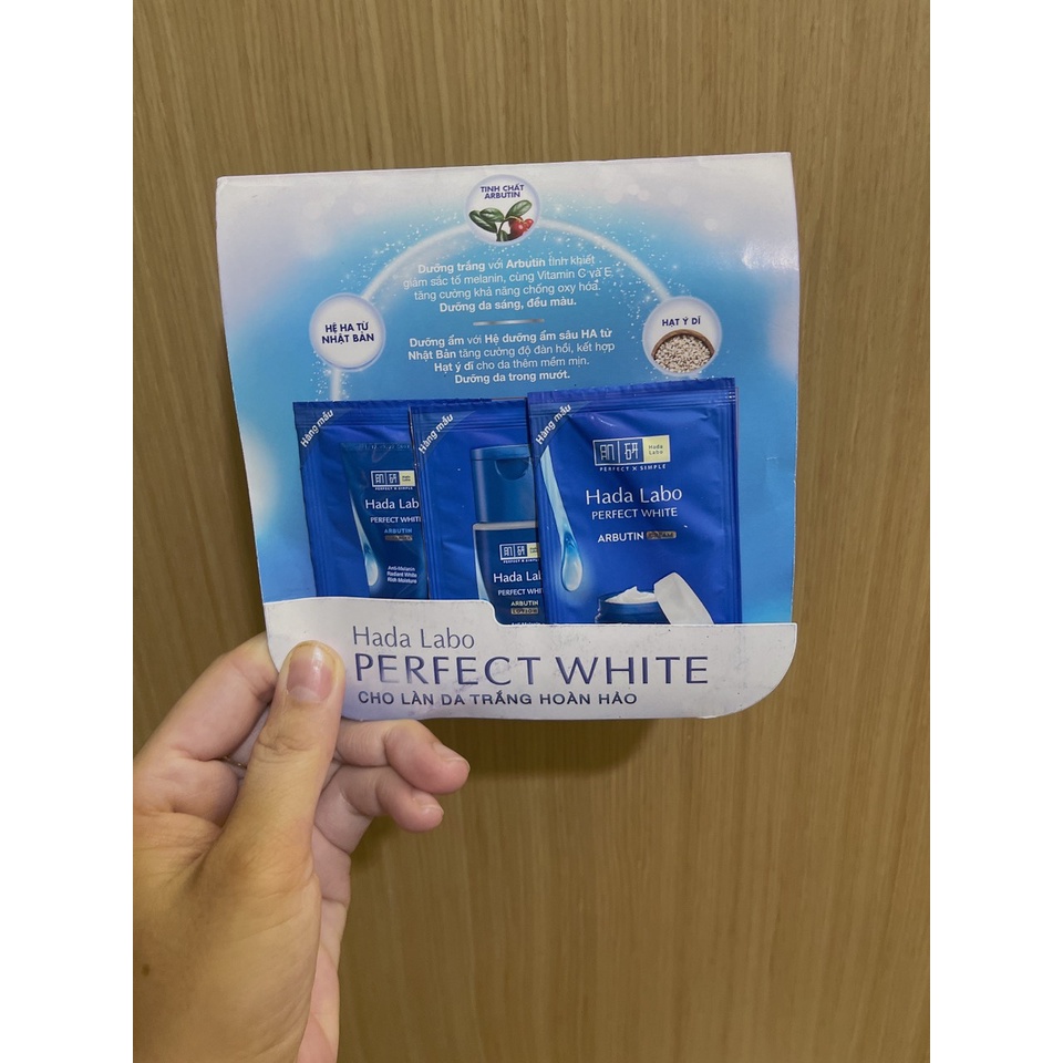 Bộ 3 gói mẫu dùng thử dưỡng trắng da Hada Labo