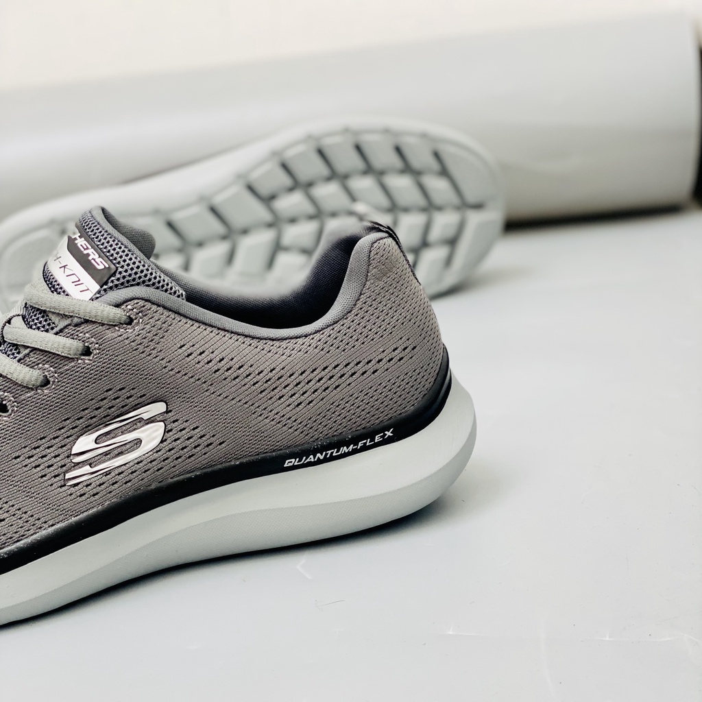 Giày thể thao nam màu ghi skechers quantumflex 52387