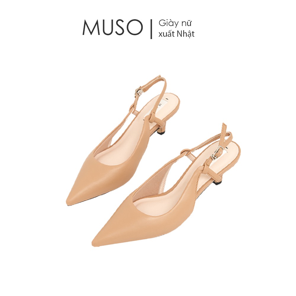 Giày cao gót Slingback MUSO quai mềm gót nhọn phù hợp thời trang công sở