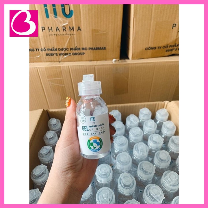 Gel rửa tay khô MC Pharma kháng khuẩn chai 120m tiện dụng