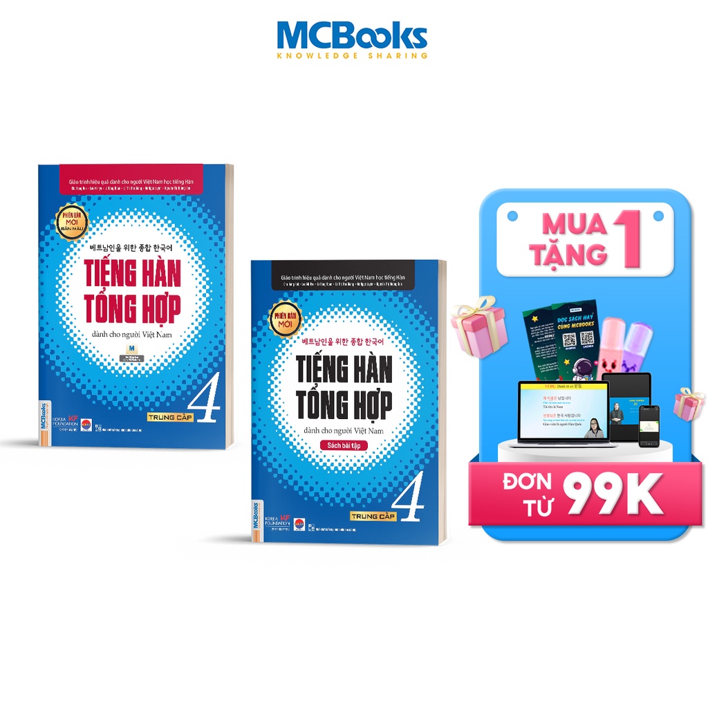 Sách - Tiếng Hàn Tổng Hợp Dành Cho Người Việt Nam Trung Cấp 4 - Phiên Bản Mới 2020, Kèm App Học Online
