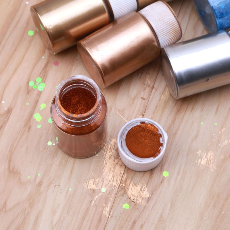 Bột màu ánh kim loại đồng/ngọc trai pha màu resin/epoxy làm xà phòng
