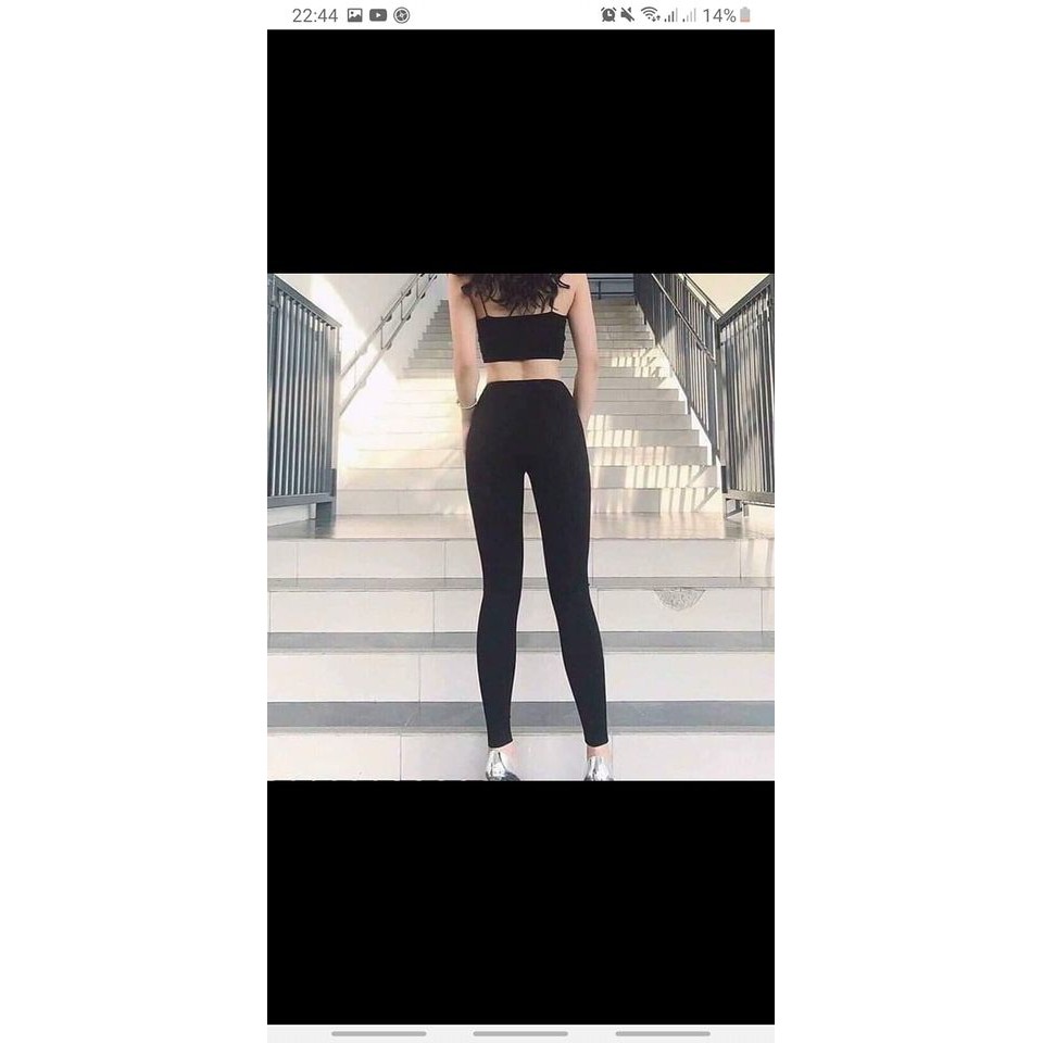 Quần leggings nữ co dãn 4 chiều (Ảnh - video thật)