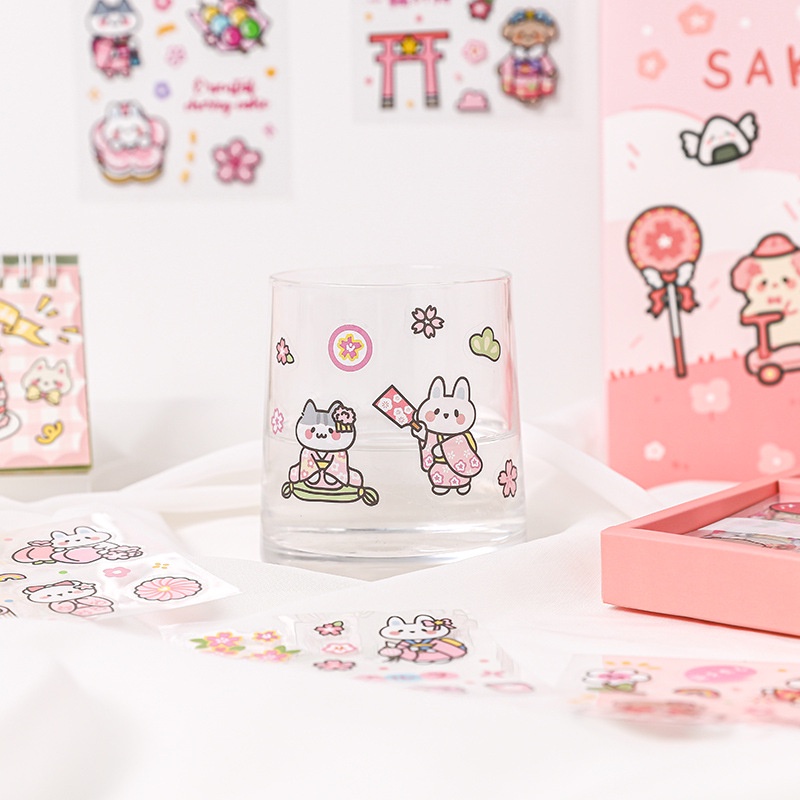 Bộ 100 Tờ Giấy In Họa Tiết Hoạt Hình Sáng Tạo Trang Trí Sổ Tay/Nhật Ký