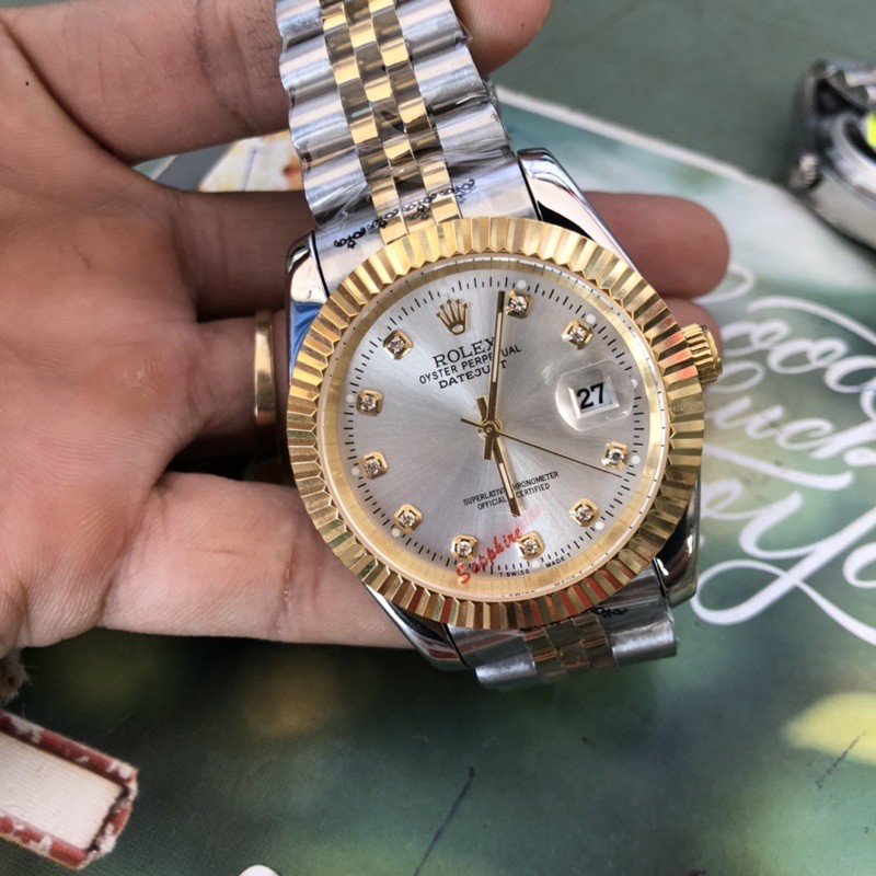 Đồng Hồ Nam Rolex, kính saphire chống xước.
