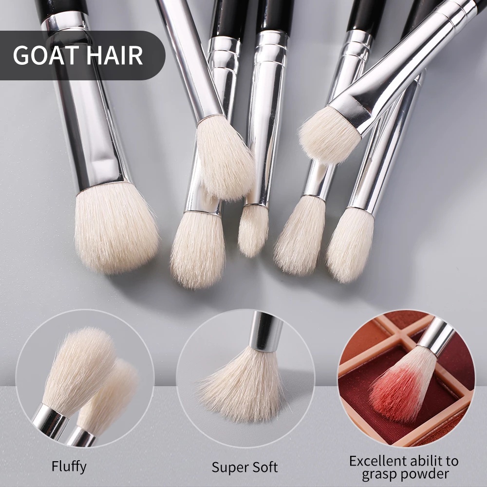 Bộ Cọ Trang Điểm Chuyên Nghiệp Với Tay Cầm Hình Nón Chất Liệu Sợi Tổng Hợp Cao Cấp