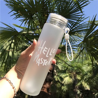 Bình Thủy Tinh Dây Xách Hello Master 450ML