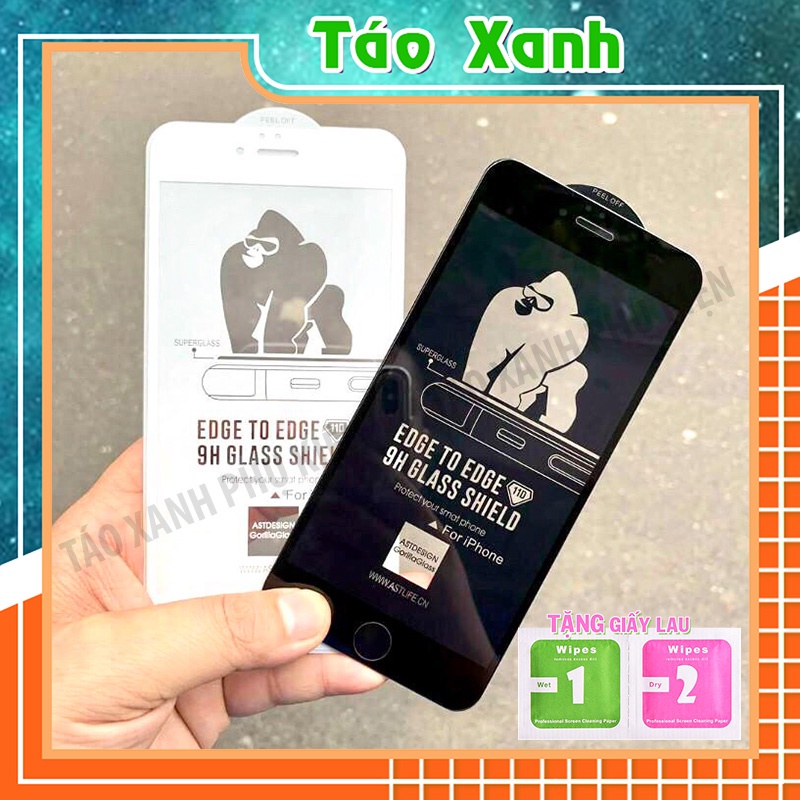 Cường Lực Iphone KingKong Full Màn (Nobox - Tặng Giấy Lau)