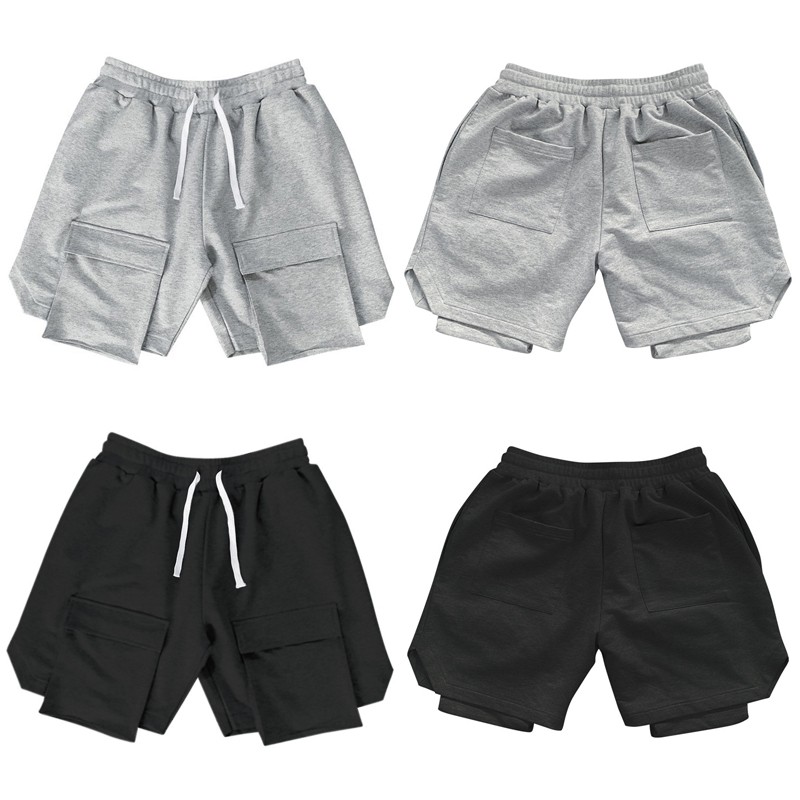 Quần ngắn ống rộng Nhiều Túi Phong Cách Hàn Quốc Dành Cho Nam / Size M-3Xl