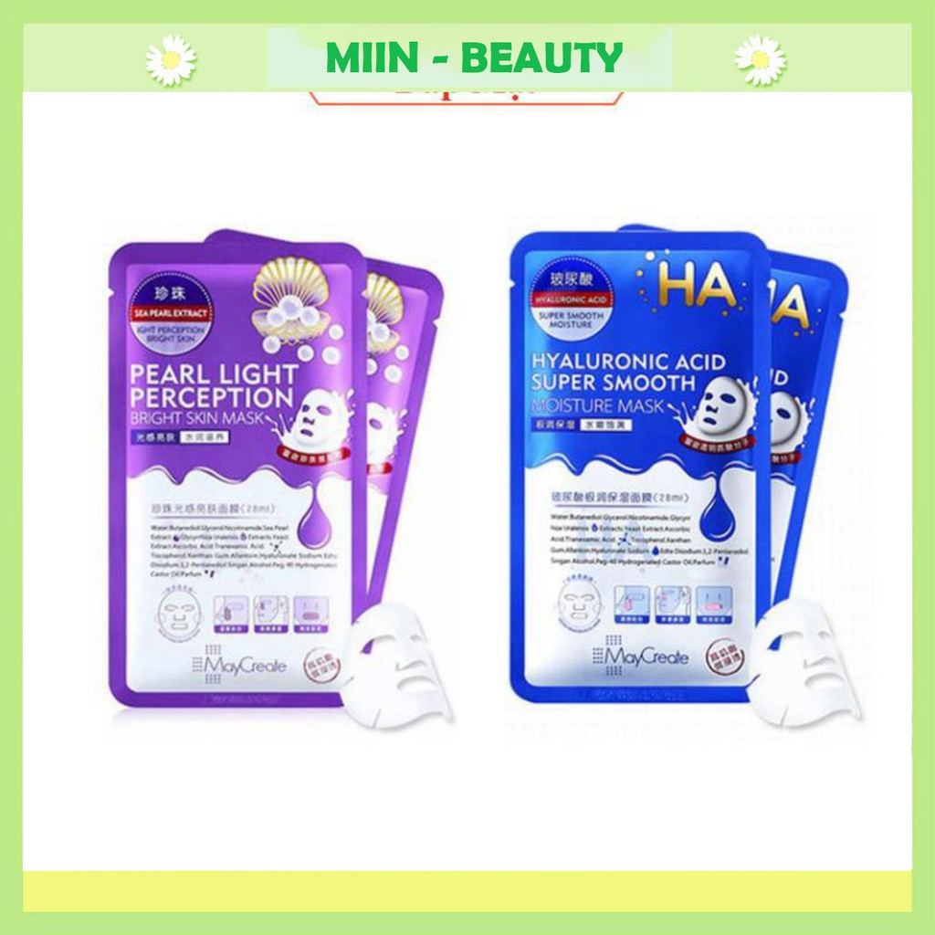 [Mã COSHOT11 hoàn 10% xu đơn 350K] Mặt nạ HA Xanh Tím Maycreate