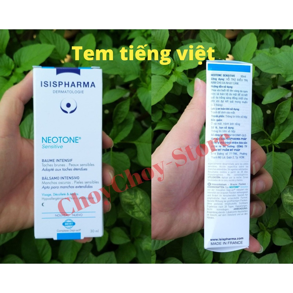 [TEM CTY] ISIS Pharma Neotone Sensitive 30mL - Kem giảm sạm da, tàn nhang cho da nhạy cảm