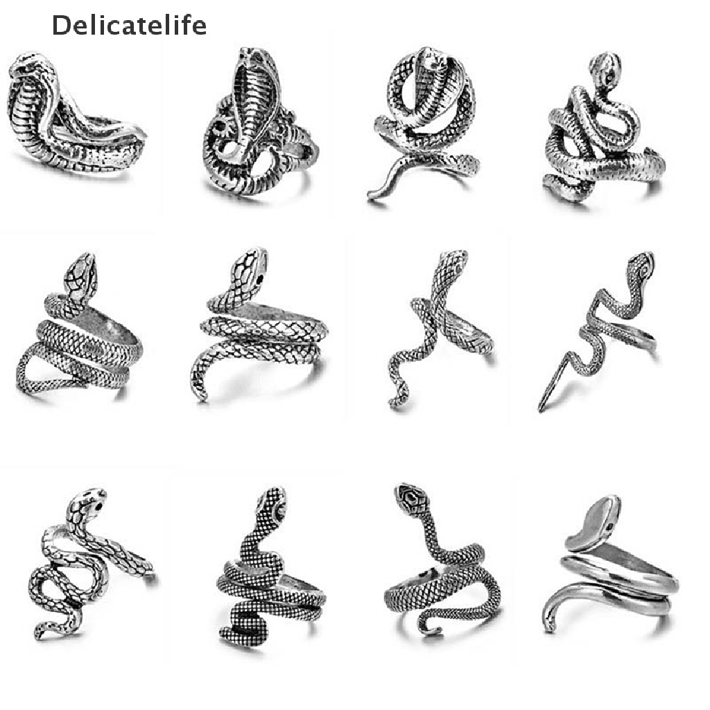 Nhẫn hở hình rắn 21 kiểu dáng tùy chỉnh màu sắc thời trang cho nam và nữ