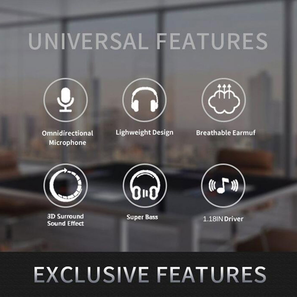 Tai nghe khóa học trực tuyến Super Bass USB Máy tính Tai nghe có micrô | BigBuy360 - bigbuy360.vn