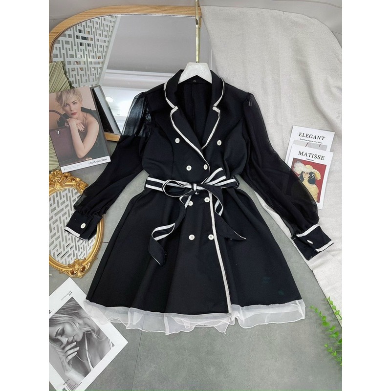 Đầm vest phối nút kèm nịt , Đầm xoè cao cấp ( kèm video) | BigBuy360 - bigbuy360.vn