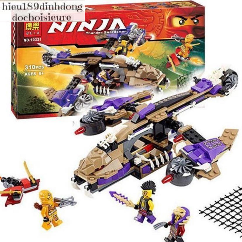 Lắp ráp xếp hình NOT Lego Ninjago Movie 70746 Lepin 06002  SY336 Lele 79098 Bela 10321 : Tấn Công Phi Thuyền Mãng Xà