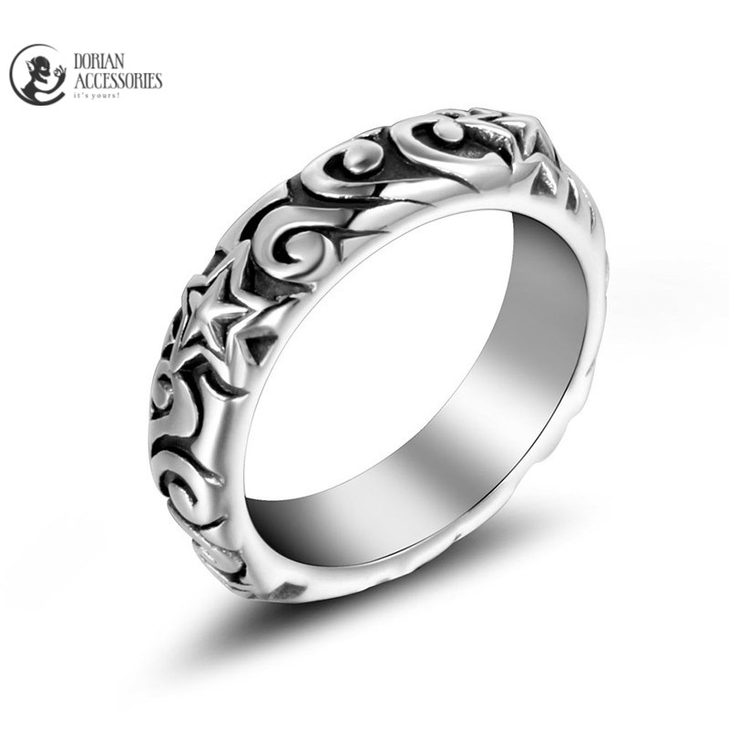 Nhẫn Nam Nữ Thời Trang Onestar Họa Tiết Tinh Tế Chất Liệu Bạc 925 Không Gỉ Thiết Kế Sang Trọng