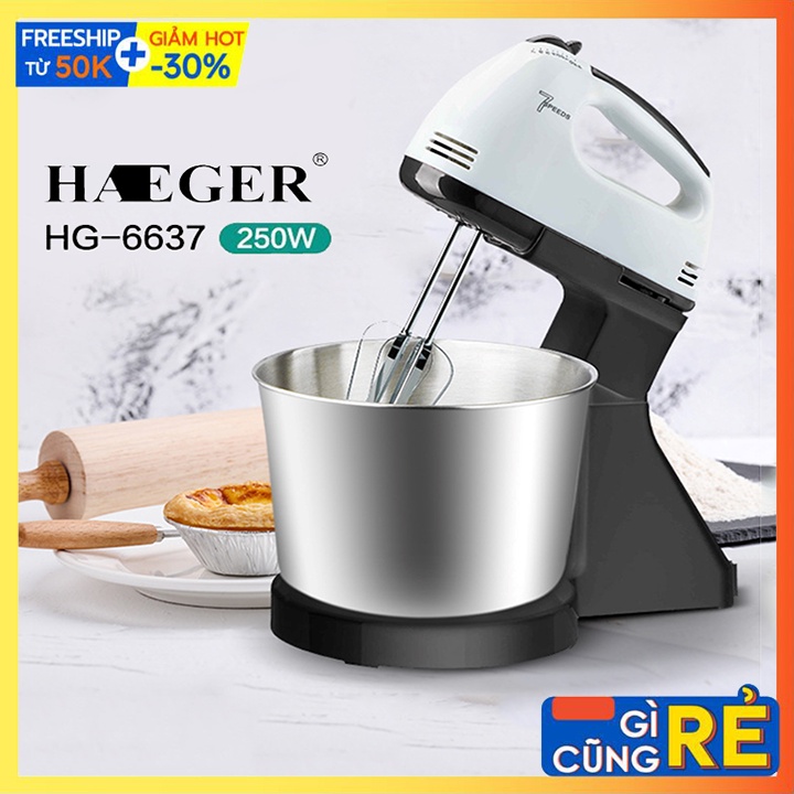 Máy đánh trứng để bàn 7 tốc độ chính hãng HAEGER HG-6637