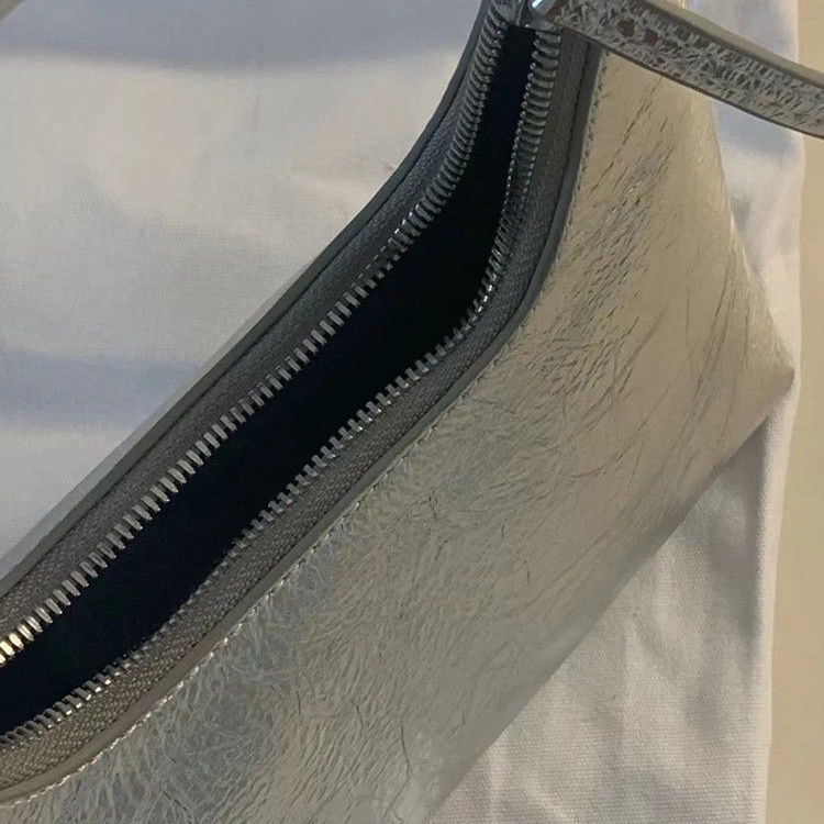 Túi Xách Hàn Quốc Niche hobo Mini 2022 Màu Bạc Nhấp Nháy Phong Cách Jingyuan