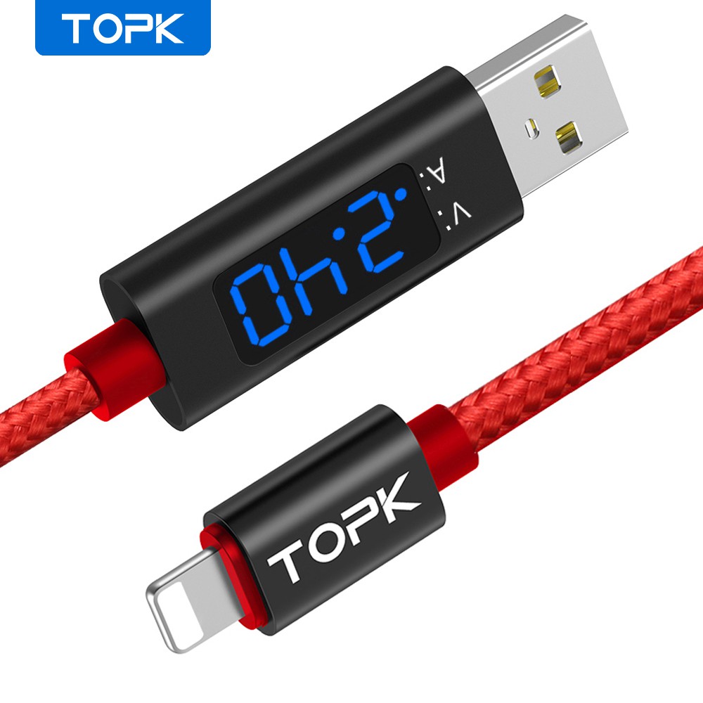 Cáp sạc TOPK thích hợp cho điện thoại Iphone 7 8